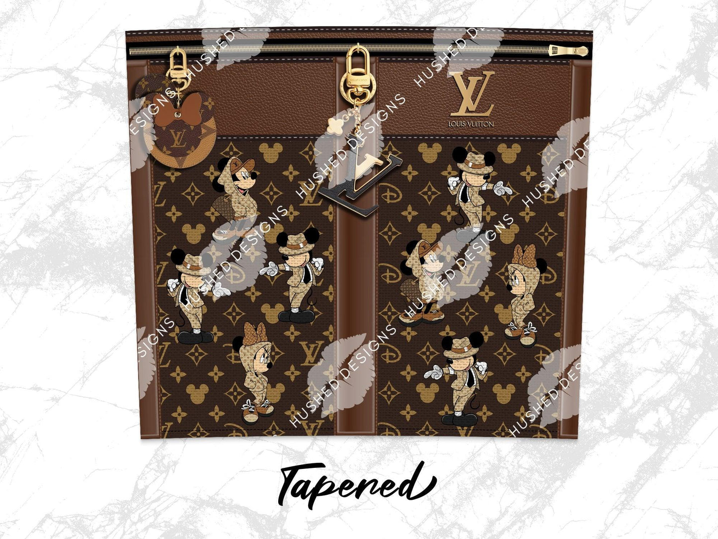 LV Brown Mickey & Minnie Fabric Texture - Hushed Designs