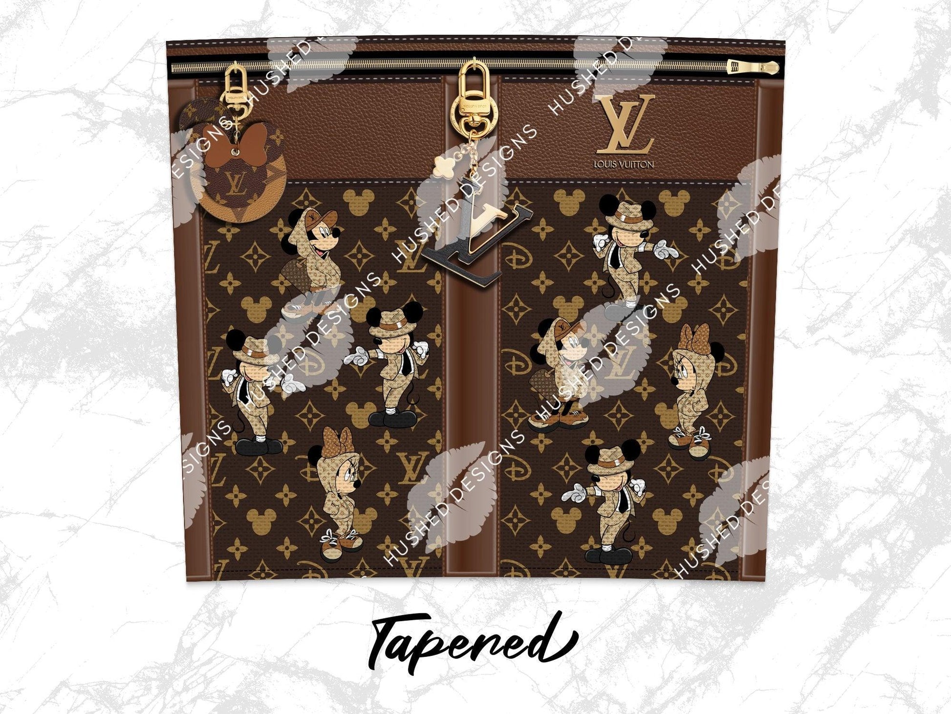 LV Brown Mickey & Minnie Fabric Texture - Hushed Designs