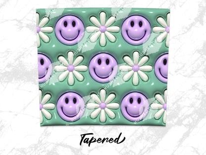 Smiley Face Pastel Green 3D Puff - Hushed Designs