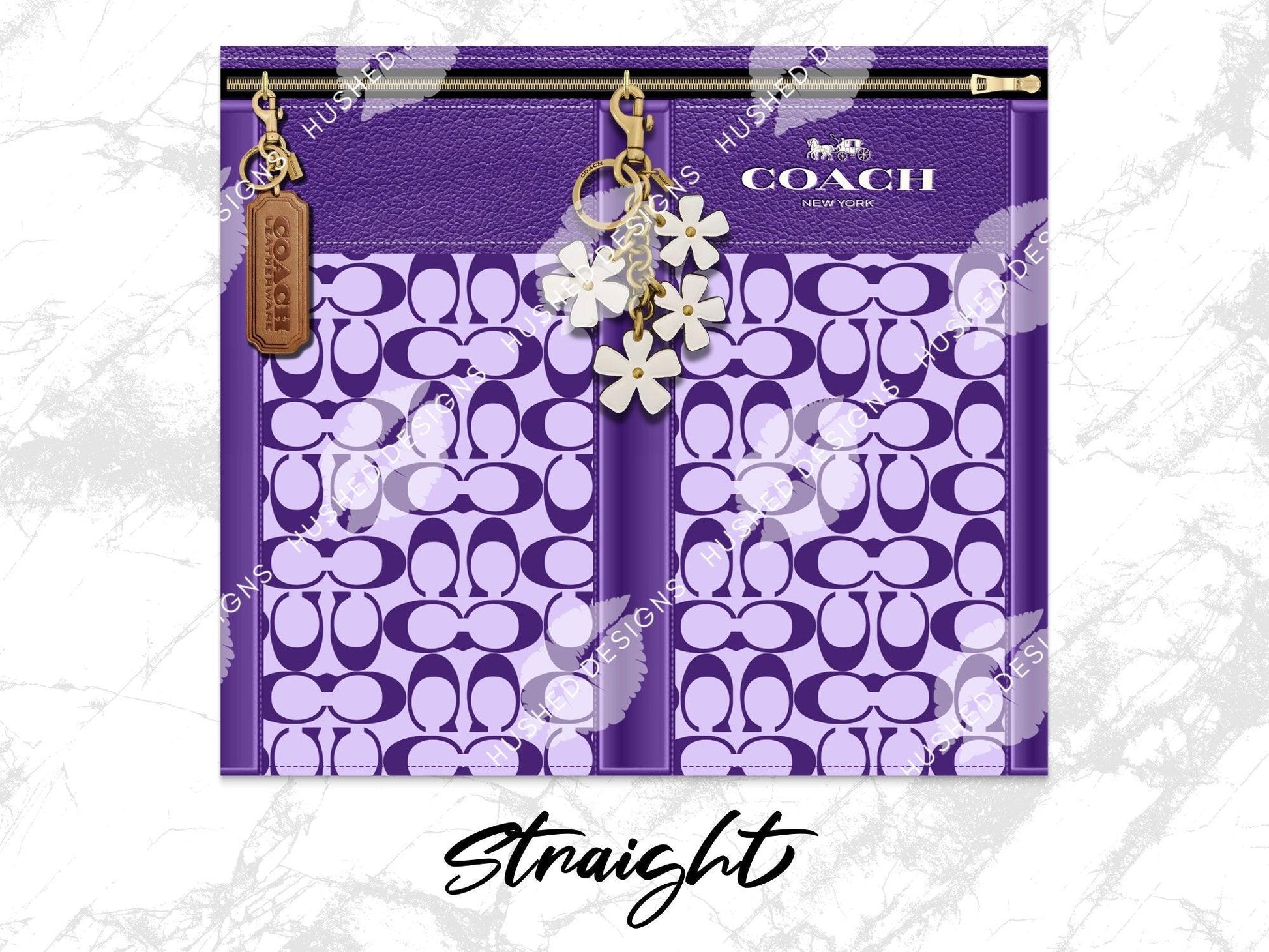 NY Coach Purple Monogram Plain - Hushed Designs