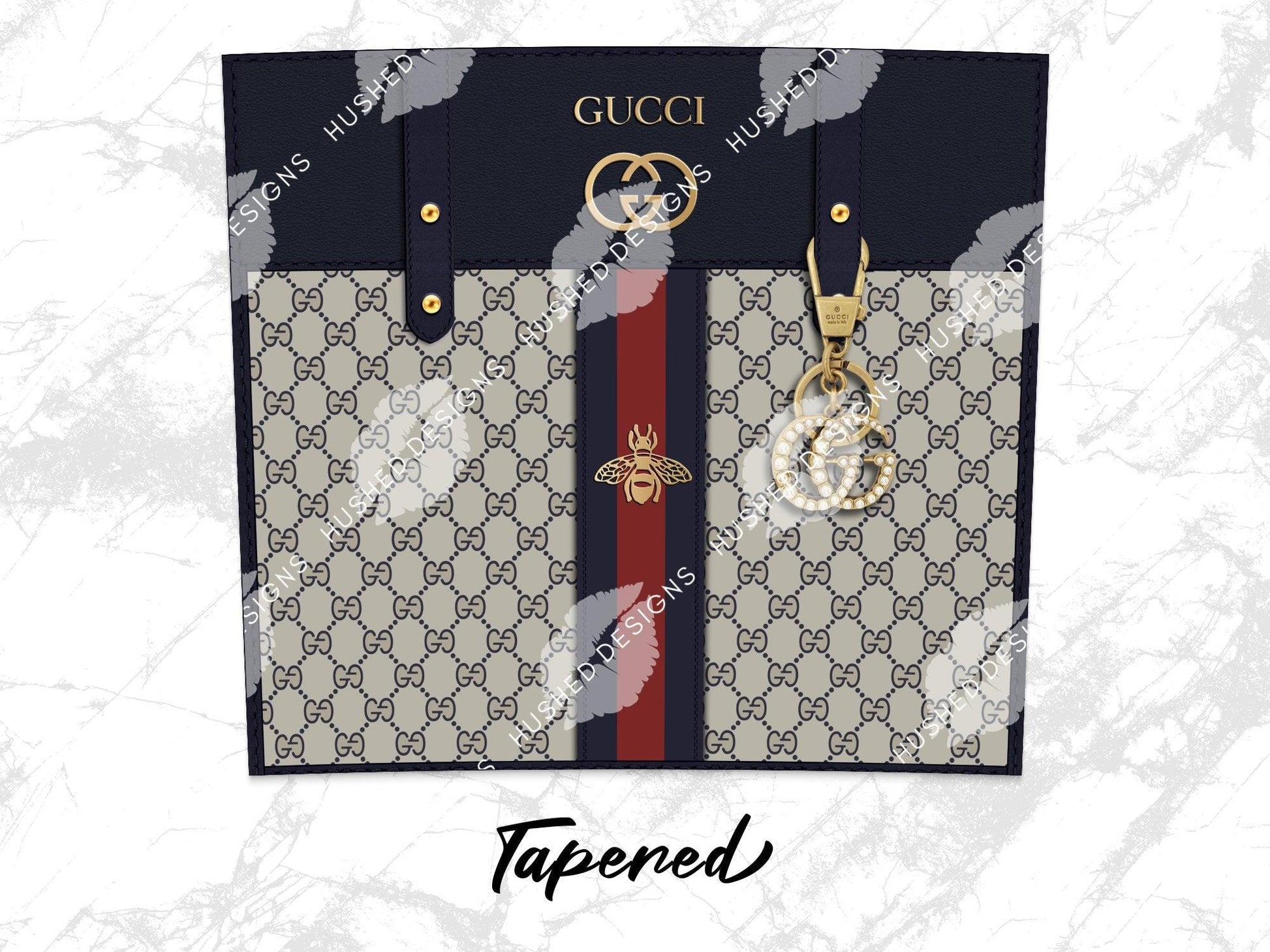 Gucci Navy Blue Monogram Plain - Hushed Designs