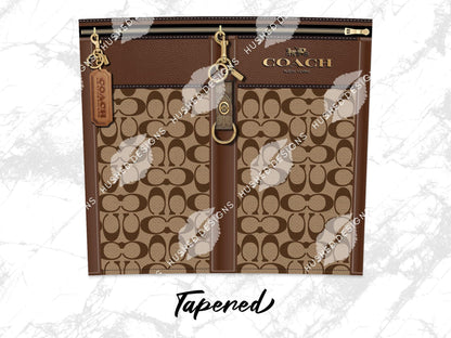 NY Coach Brown Monogram Fabric Texture - Hushed Designs