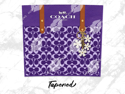 NY Coach Purple Monogram Fabric Texture - Hushed Designs