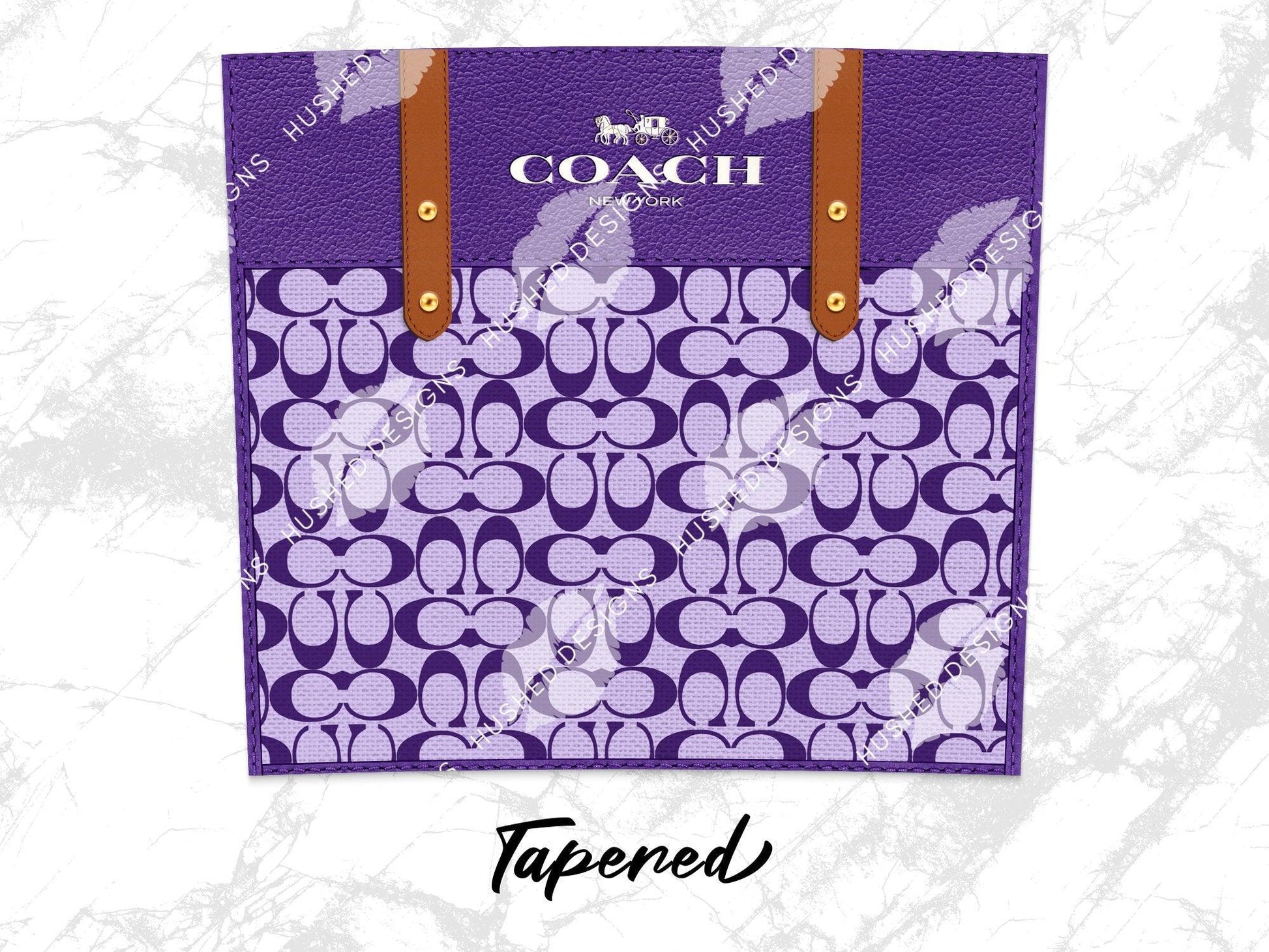 NY Coach Purple Monogram Fabric Texture - Hushed Designs