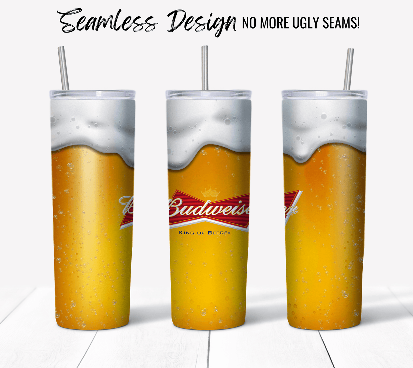 Budweiser Beer Glass - Hushed Designs