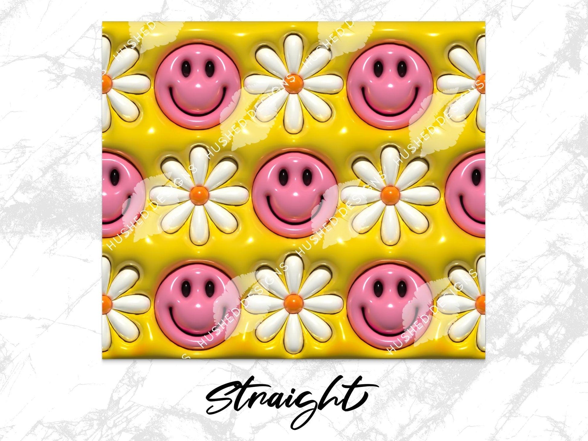 Smiley Face Yellow 3D Puff - Hushed Designs