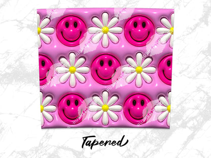 Smiley Face Pink 3D Puff - Hushed Designs