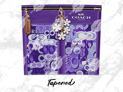 NY Coach Purple Monogram Leather Texture - Hushed Designs