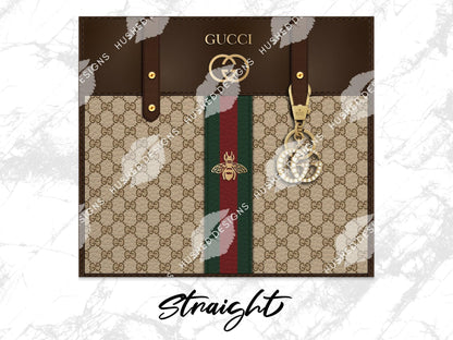 Gucci Dark Brown Monogram Leather Texture - Hushed Designs