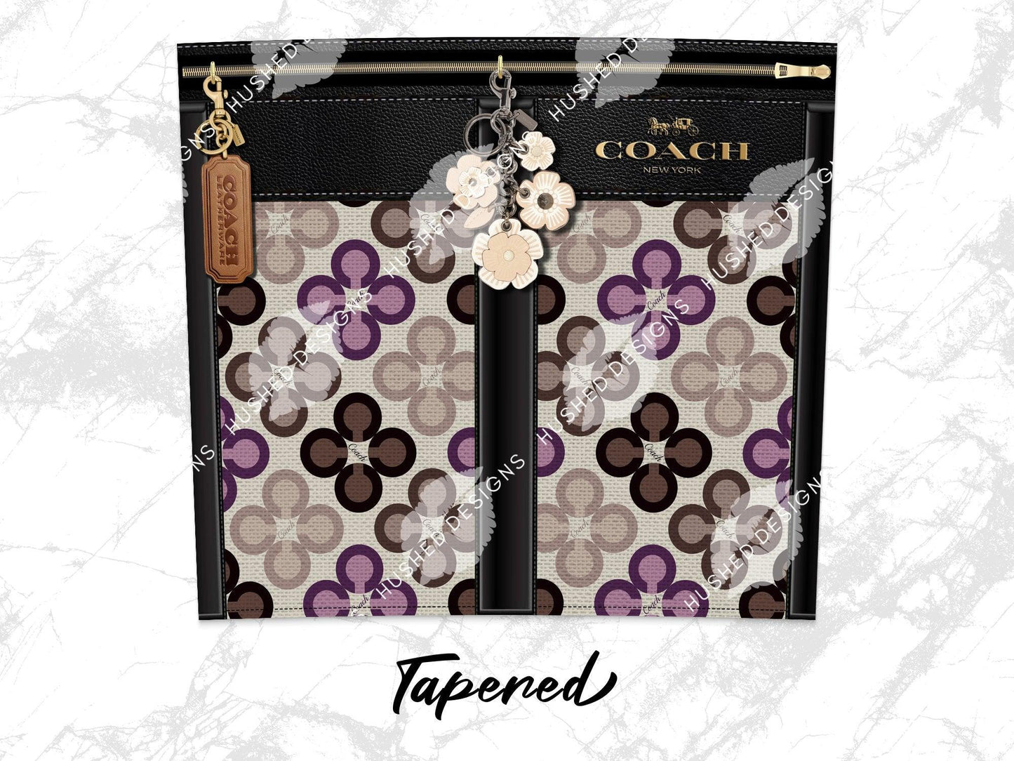 NY Coach Flower Monogram Fabric Texture - Hushed Designs