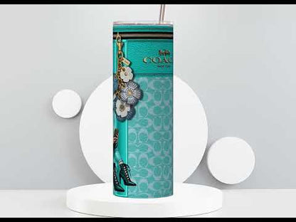 NY Coach Turquoise Monogram with Betty Boop Leather Texture