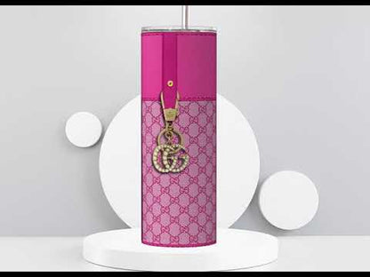 Gucci Pink Monogram with Pink Strap Fabric Texture