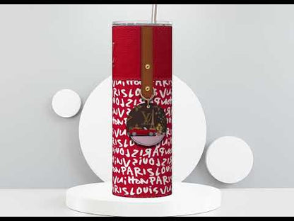 LV Red Graffiti Monogram Plain