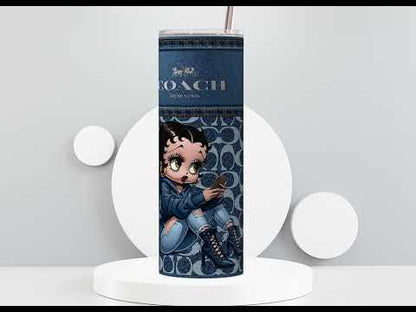 NY Coach Denim Monogram with Betty Boop Fabric Texture