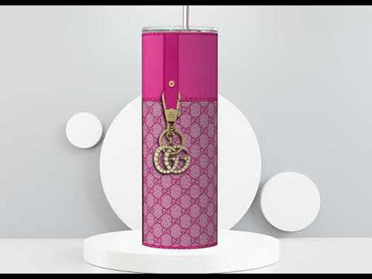 Gucci Pink Monogram with Pink Strap Leather Texture