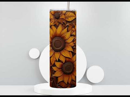 Sunflowers Tooled Leather