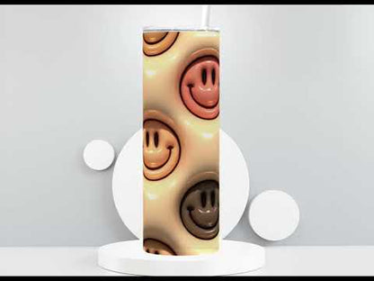Retro Smiley Face 3D Puff