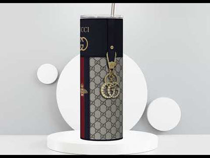 Gucci Navy Blue Monogram Fabric Texture