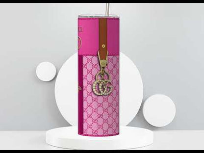 Gucci Pink Monogram with Brown Strap Plain