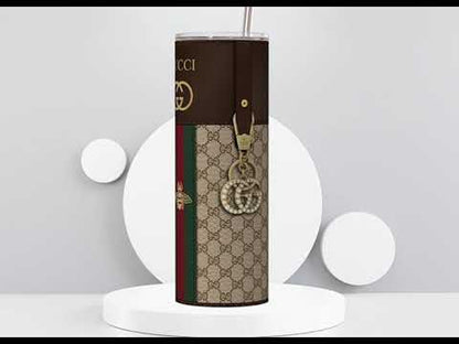 Gucci Dark Brown Monogram Leather Texture