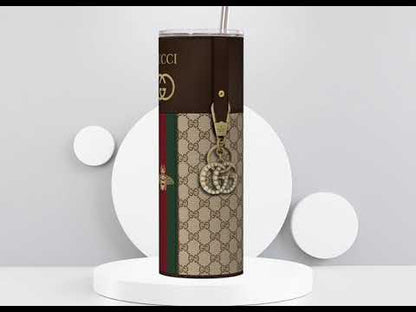 Gucci Dark Brown Monogram Fabric Texture